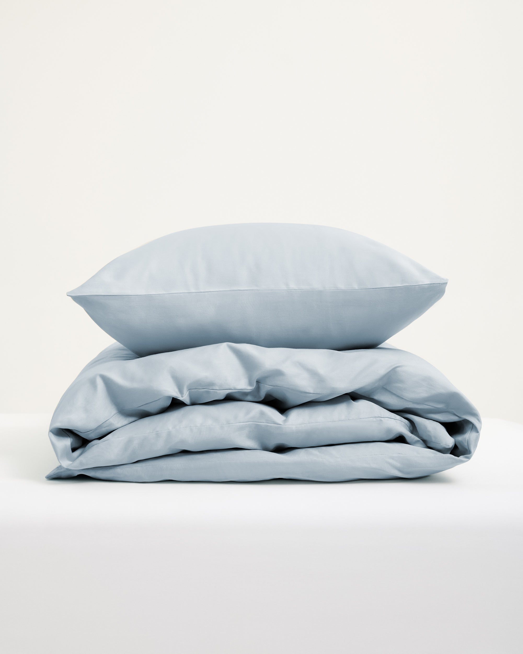 Påslakanset Blank Ljusblå