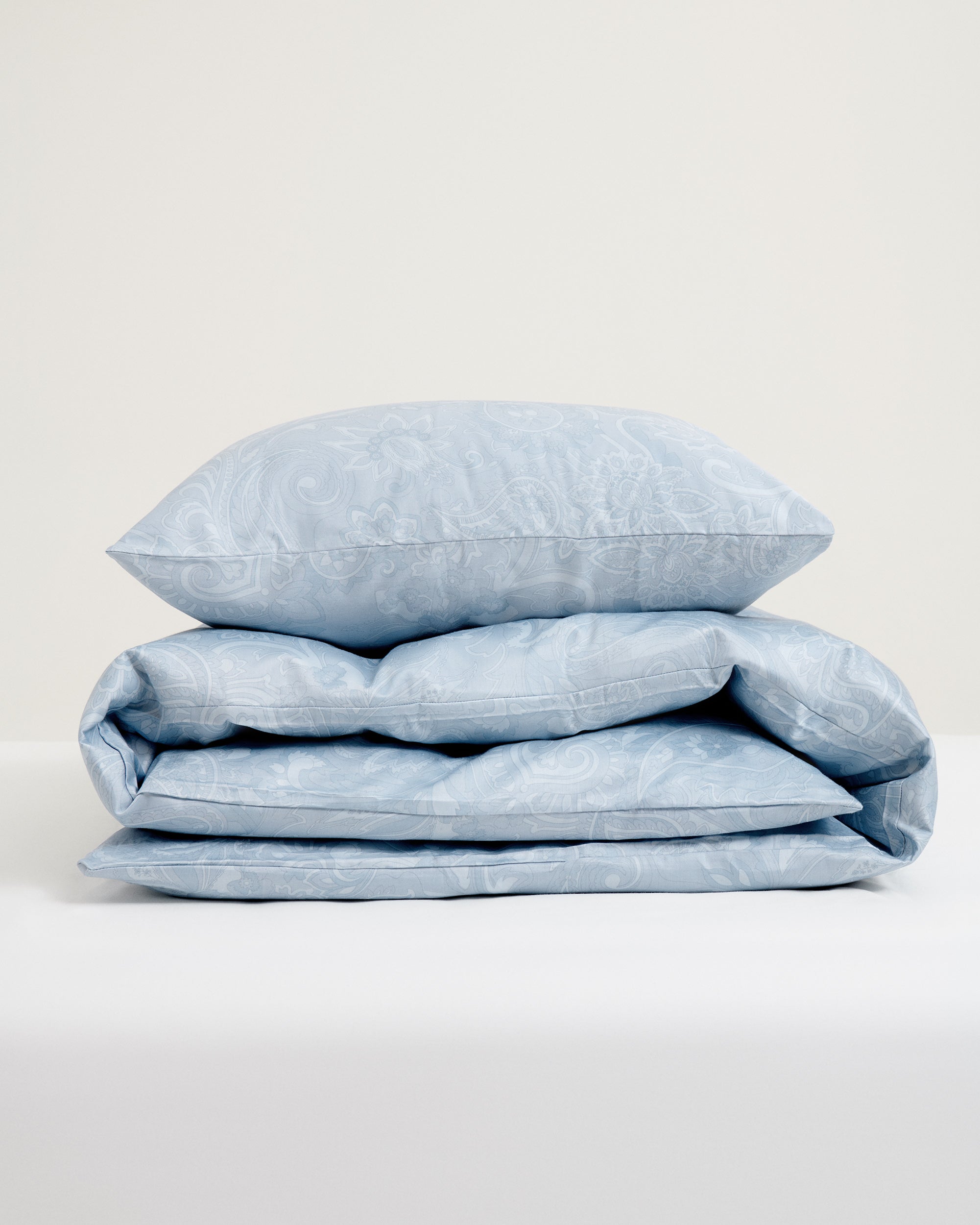 Påslakanset Paisley Ljusblå