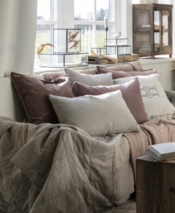 Kuddfodral Linne Beige