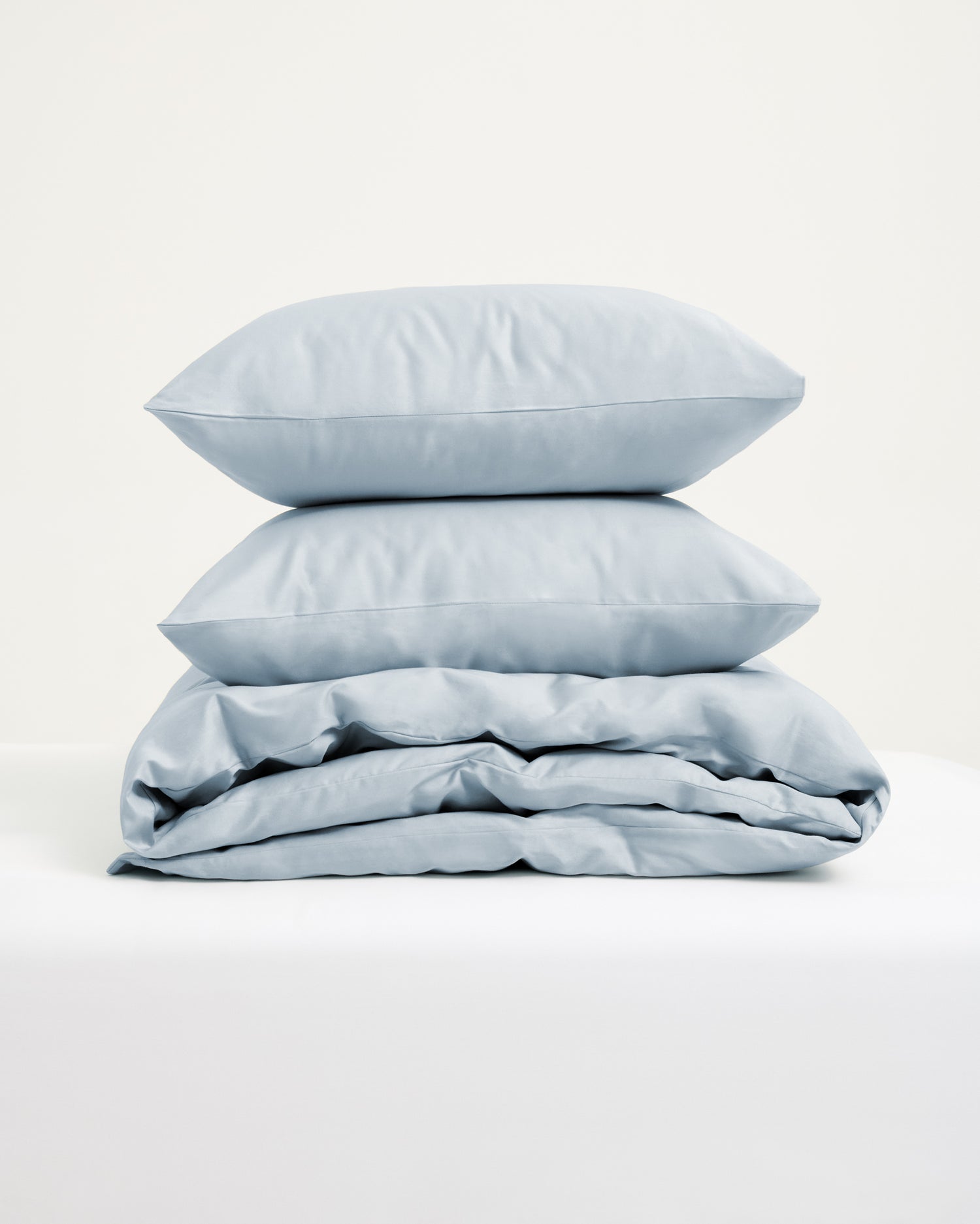 Påslakanset Blank Ljusblå