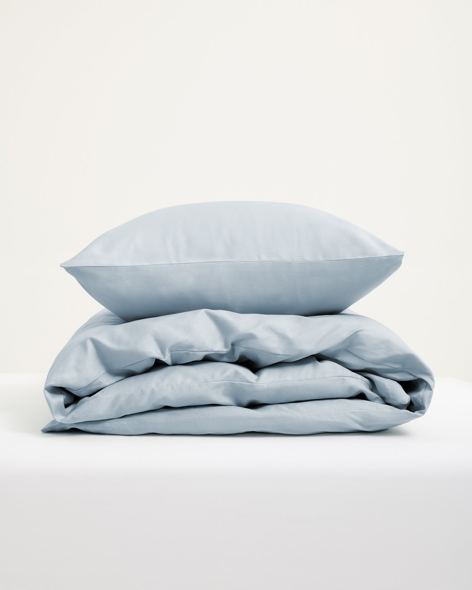 Påslakanset Blank Ljusblå