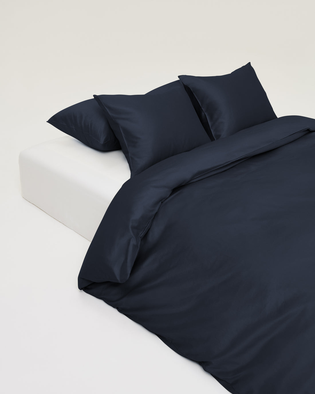 Påslakanset Blank Navyblå
