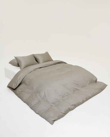 Påslakanset Blank Dark Greige