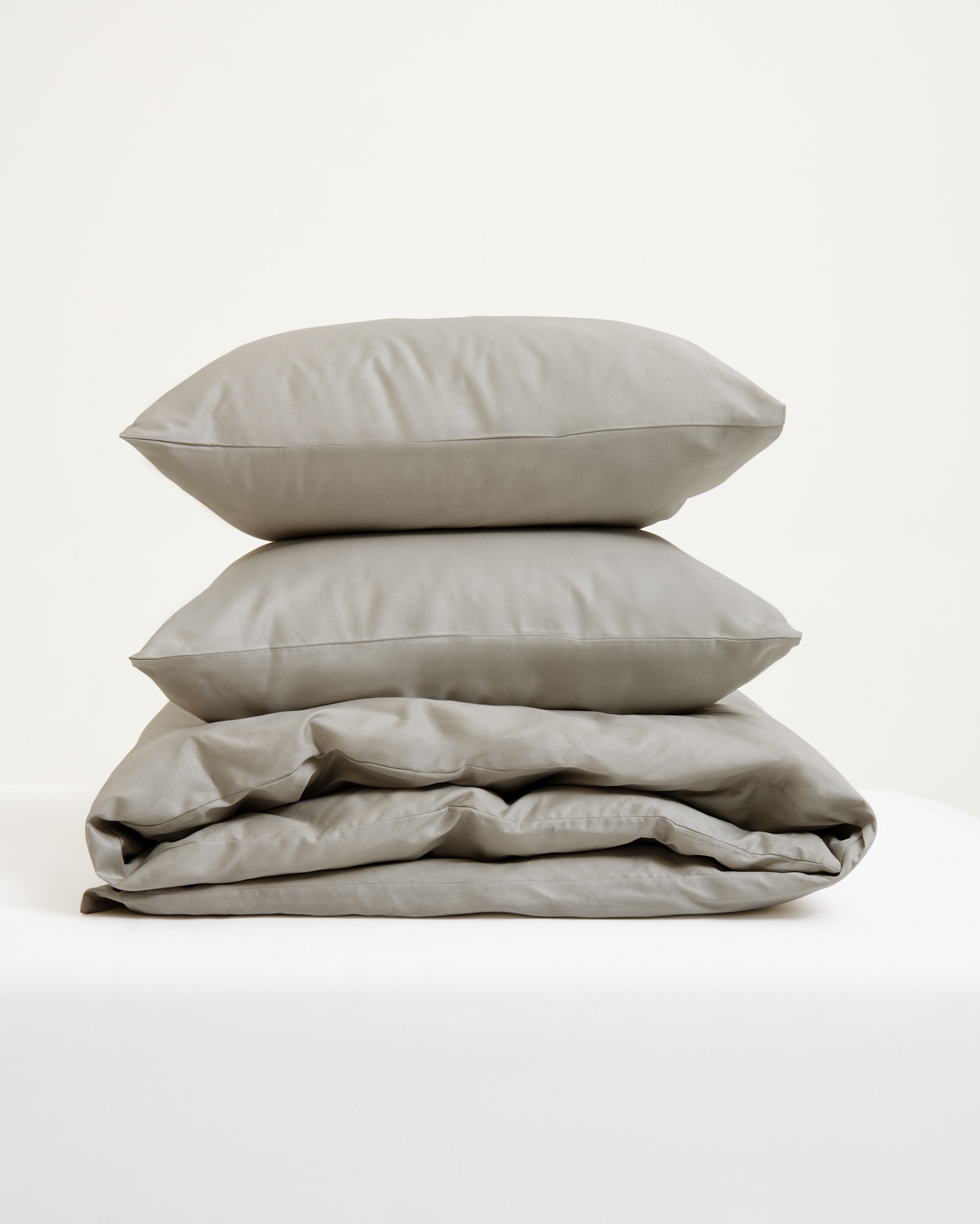 Påslakanset Blank Dark Greige