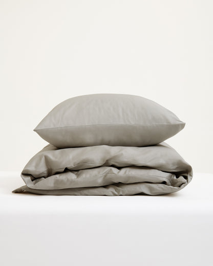 Påslakanset Blank Dark Greige