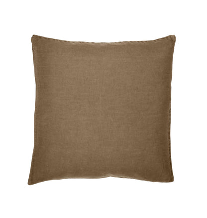 Kuddfodral Linne Chocolate 50x50