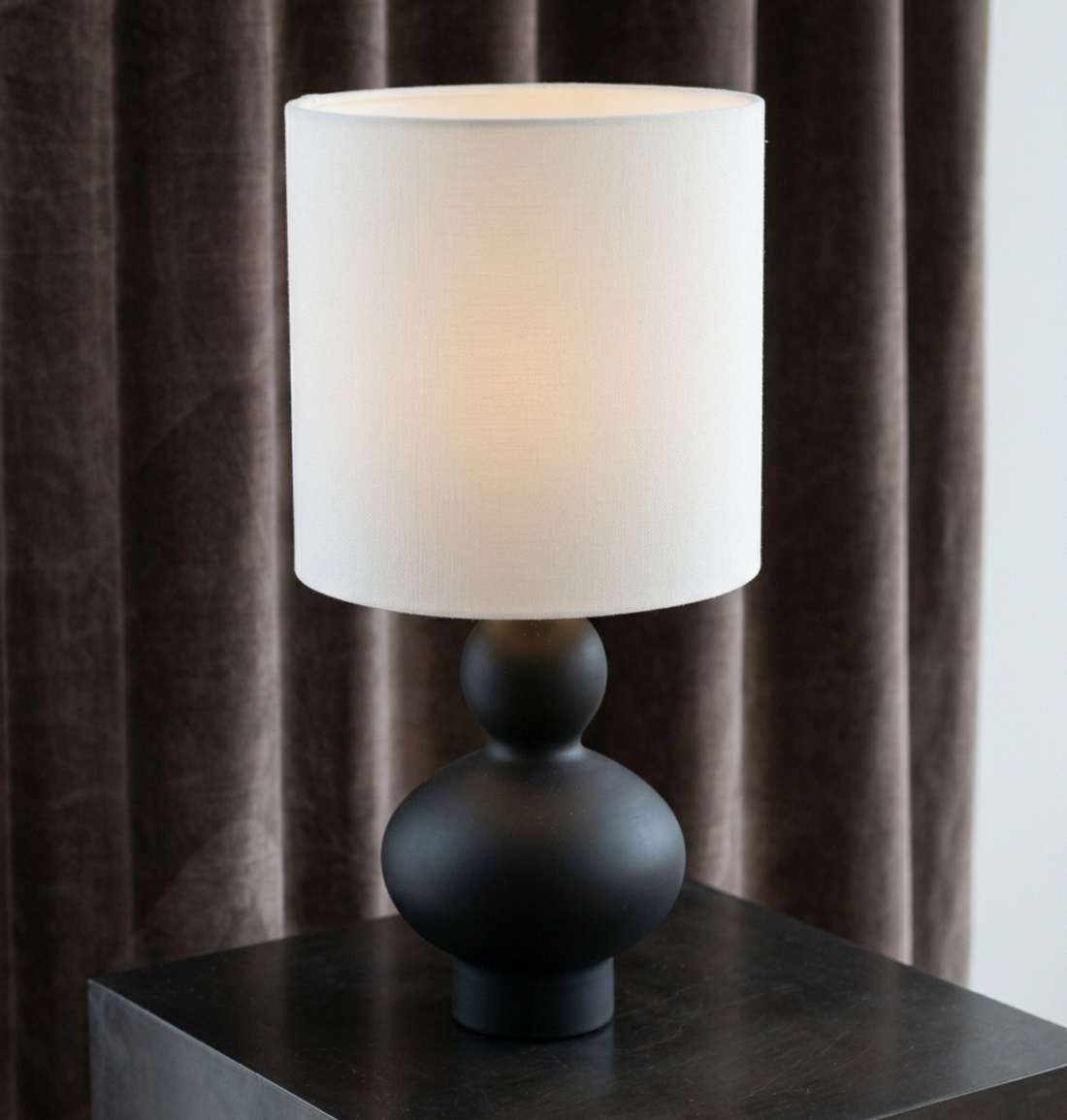 Lampa Clay Curve Vit Linne