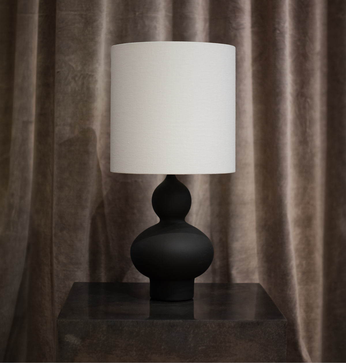 Lampa Clay Curve Vit Linne