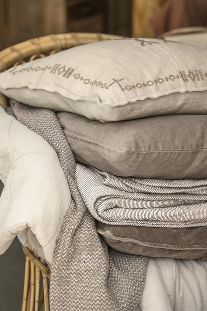 Kuddfodral Linne Beige