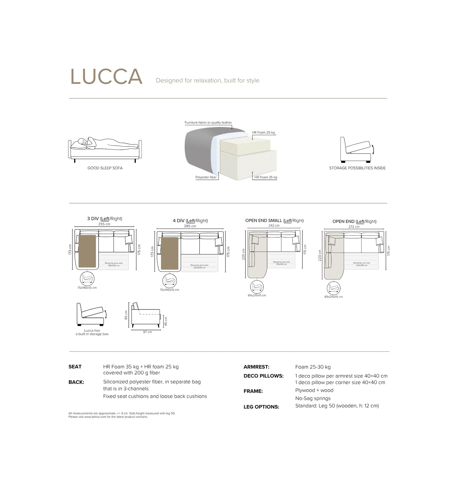 Bäddsoffa Lucca