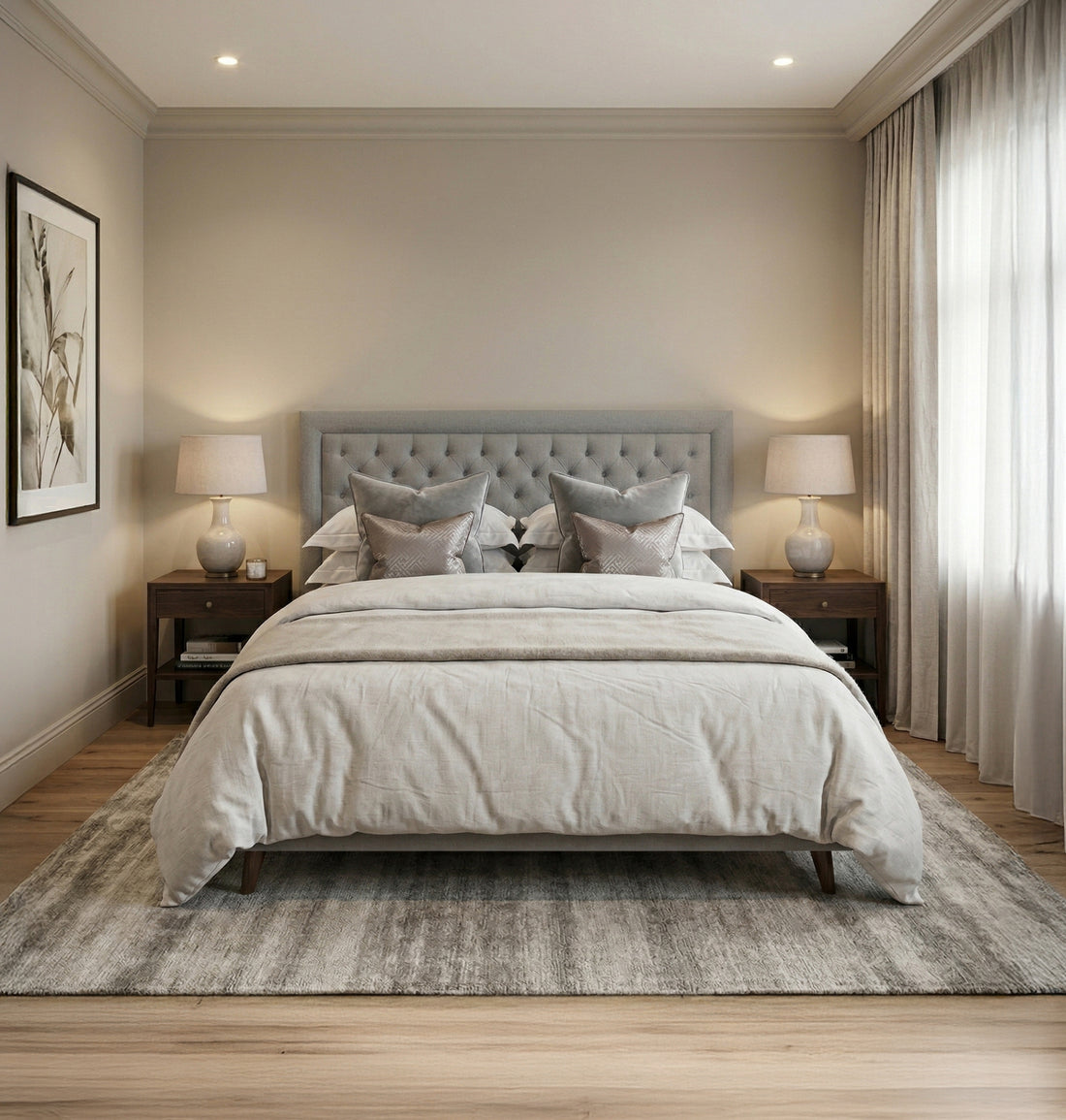 Huvudgavel Strand Ram Djuphäftad Knapp